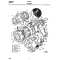 FWT445GES1 Washer Tub & motor Parts diagram