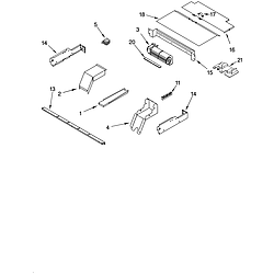 GBD277PDB10 Built In Double Oven - Electric Top venting Parts diagram