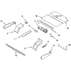 GBD307PDS09 Built In Oven - Electric Top venting Parts diagram