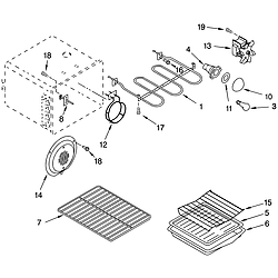 GJP85802 Free Standing - Electric Oven Parts diagram