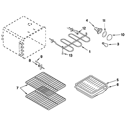 GJSP84902 Free Standing - Electric Oven Parts diagram