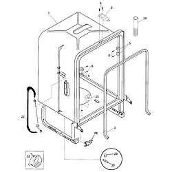 GLDB958AB2 Dishwasher Tub Parts diagram