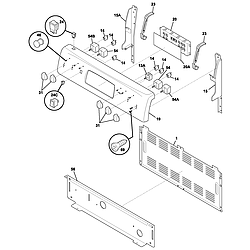 GLEF378CQB Electric Range Backguard Parts diagram