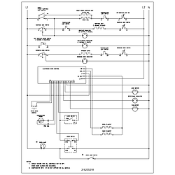 GLEF378CQB Electric Range Wirign schematic Parts diagram
