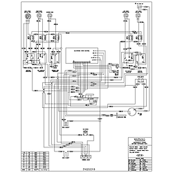 GLEF378CQB Electric Range Wiring diagram Parts diagram