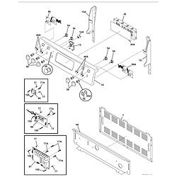 GLEFM397DSB Electric Range Backguard Parts diagram