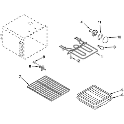 GLP84200 Free Standing Electric Range Oven Parts diagram