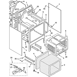 GLP85800 Free Standing Electric Range Oven chassis Parts diagram