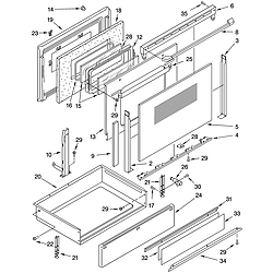 GLSP84900 Free Standing - Electric Door and drawer Parts diagram
