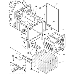 GLSP84900 Free Standing - Electric Oven chassis Parts diagram