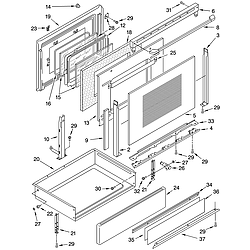 GLSP85900 Free Standing - Electric Door and drawer Parts diagram