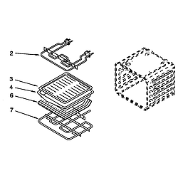 GMC275PDB1 Electric Oven Microwave Combo Internal oven Parts diagram