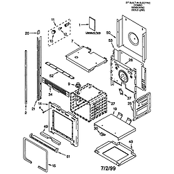 GMC275PDB1 Electric Oven Microwave Combo Oven Parts diagram