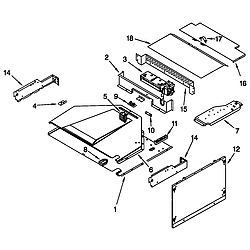 GMC275PDB1 Electric Oven Microwave Combo Top venting Parts diagram