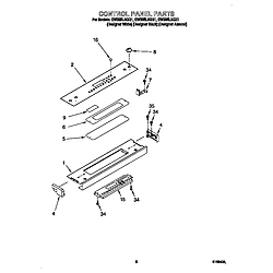 GW395LEGQ1 Gas Range Control panel Parts diagram