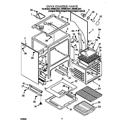 GW395LEGQ1 Gas Range Oven chassis Parts diagram