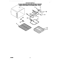 GY396LXGQ4 Electric Range Oven Parts diagram