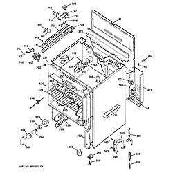 JBP56GR1WH Electric Range Body Parts diagram