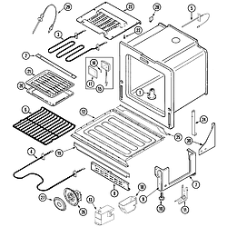 JDS9860AAB Slide-In Dual-Fuel Downdraft Range Oven/base Parts diagram