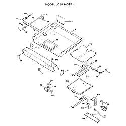 JGBP34GEP1 Gas Range Burner section Parts diagram