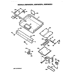 JGBP34GEP3 Gas Range Burner assembly Parts diagram