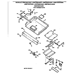 JGBP35WEV4WW Gas Range Gas & burner Parts diagram