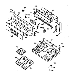 JGBP79AEW1AA Gas Range Cooktop Parts diagram