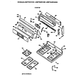 JGBP79WEV4WW Gas Range Cooktop Parts diagram