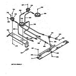 JGSP40AET1AA Gas Slide-In Range Top burner Parts diagram