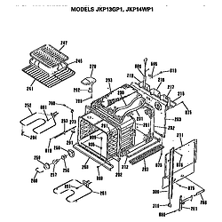 JKP13GP1BG Electric Wall Oven Oven Parts diagram