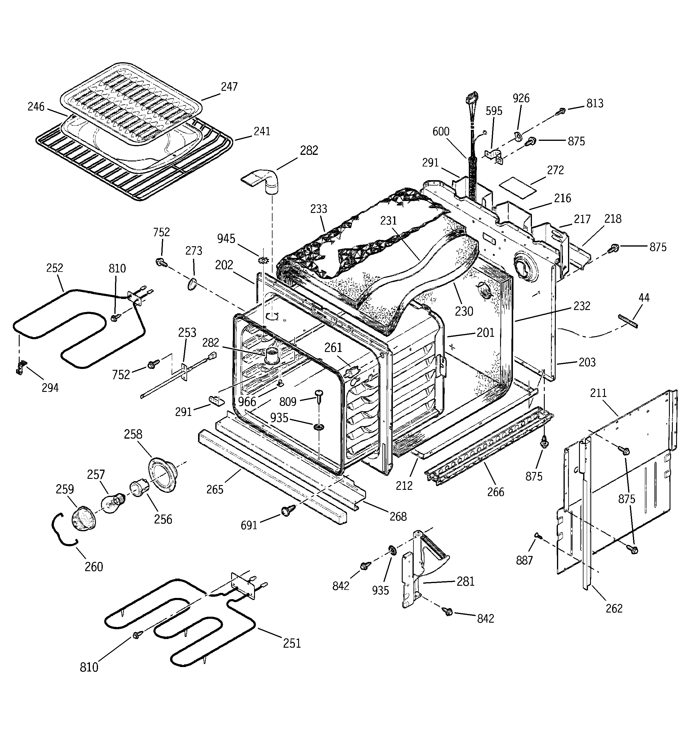 How do you find replacement parts for a GE electric oven?