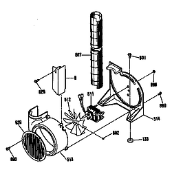 JSP26GP4AD Electric Range Fan Parts diagram