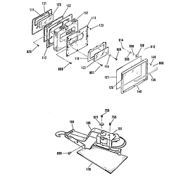 JSP28GP Range Door/latch Parts diagram