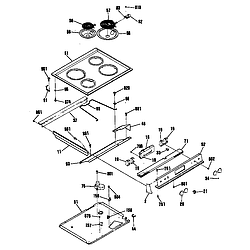 JSP31GP Electric Range Cooktop Parts diagram