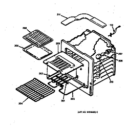 JTP11WS1WG Electric Wall Oven Body Parts diagram