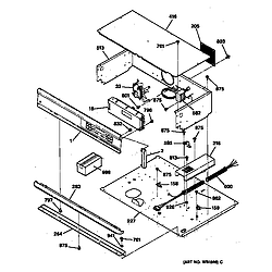 JTP16GV2BB Built-In Electric Oven Control panel Parts diagram