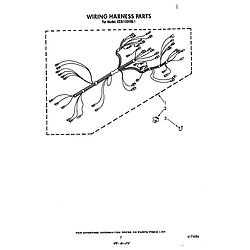 KEBI100VBL Electric Built-In Oven Wiring harness Parts diagram