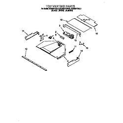 KEBS277DWH1 Built-In Electric Oven Top venting Parts diagram