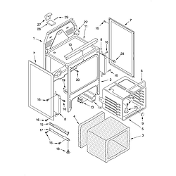 KERC507HWH3 Electric Range Oven chassis Parts diagram