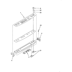 KERC607HBS4 Electric Freestanding Range Control panel Parts diagram