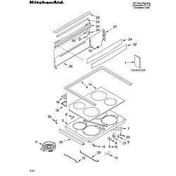 KERC607HBS4 Electric Freestanding Range Cooktop/literature Parts diagram