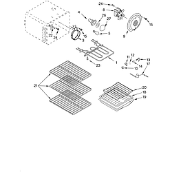 KERC607HBS4 Electric Freestanding Range Oven Parts diagram