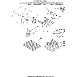 KESC307HBT4 Electric Slide-In Range Oven Parts diagram