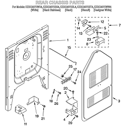 KESC307HBT4 Electric Slide-In Range Rear chassis Parts diagram