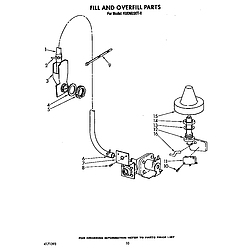 KUDM220T0 Dishwasher Fill and overfill Parts diagram