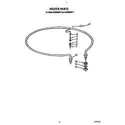 KUDM220T4 Dishwasher Heater Parts diagram