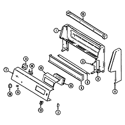 L3878VYV Range Control panel Parts diagram