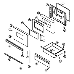 L3878VYV Range Door/drawer Parts diagram