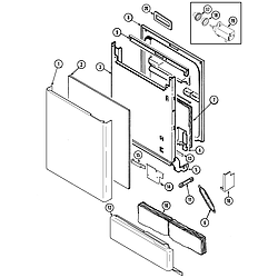 MDB6000AWA Dishwasher Door Parts diagram