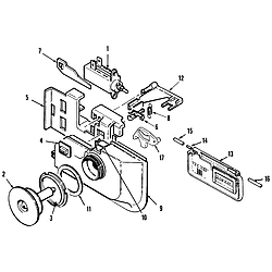 MDB6000AWA Dishwasher Rinse aid & soap dispenser Parts diagram